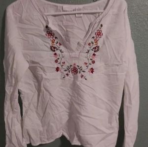 Fashion bug long sleeve white large top